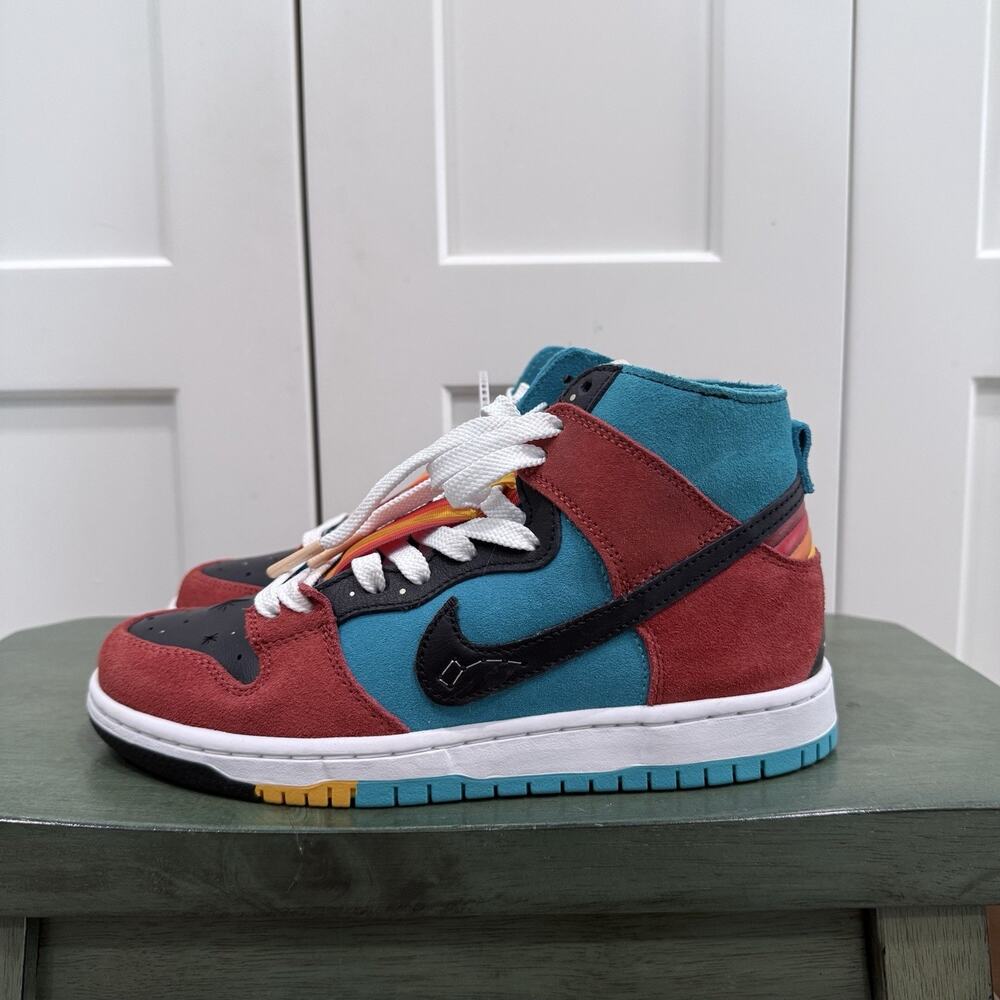 New Nike SB Dunk High Decon x Di'Orr Greenwood Turquoise Blue Size 6 FQ1775-400